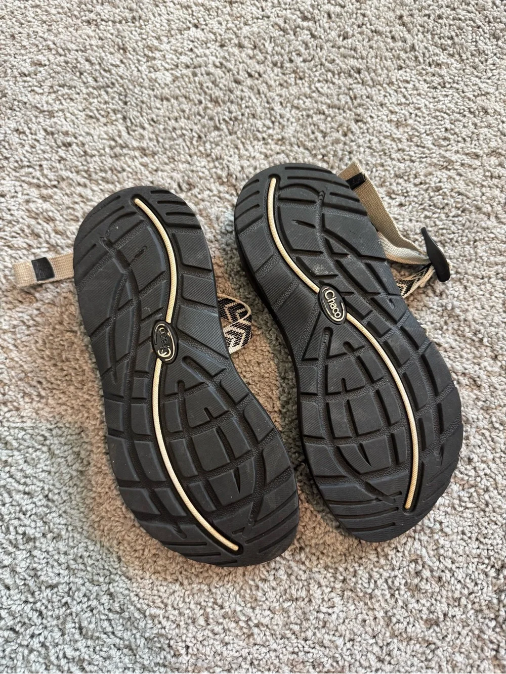 Chaco Z2 Women's Black Sandals with Adjustable Chevron Straps and Toe Loop